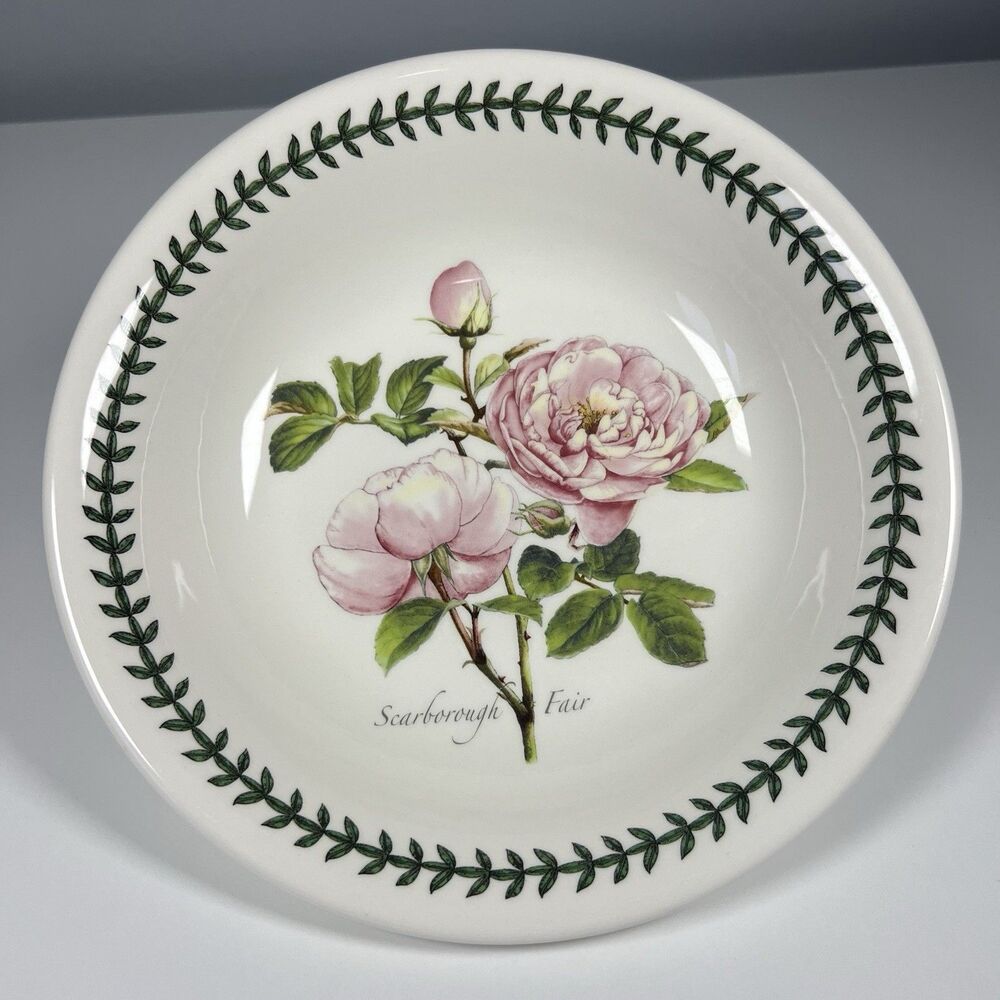 PORTMEIRION Botanic Roses Scarborough Fair Rose 8.5” Salad Pasta Bowl